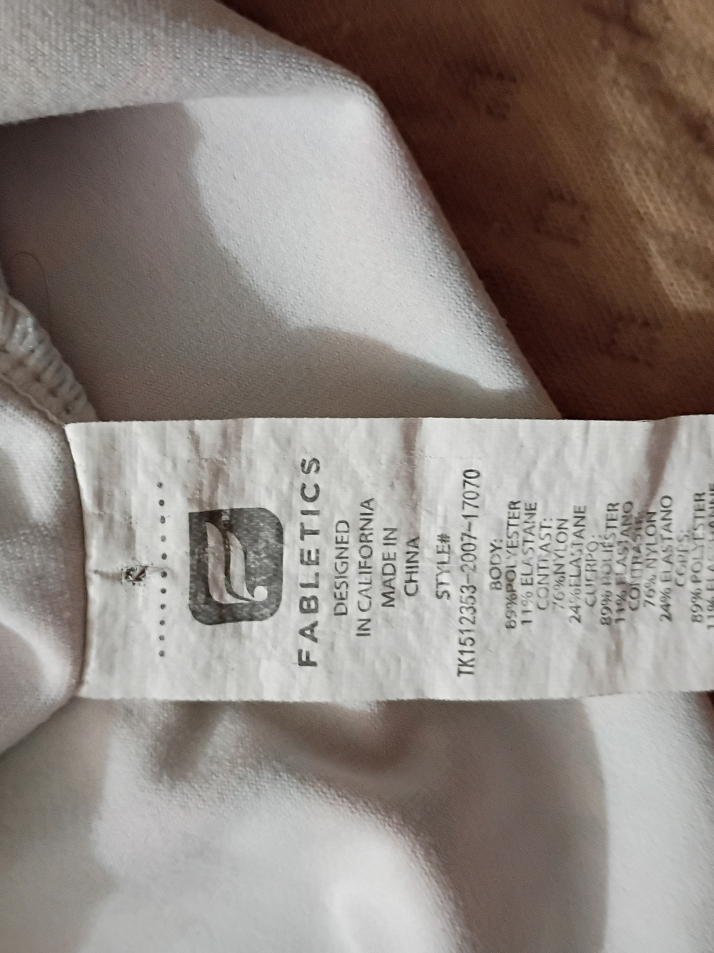Fabletics White Performance Active Tank - Picture 2 of 4